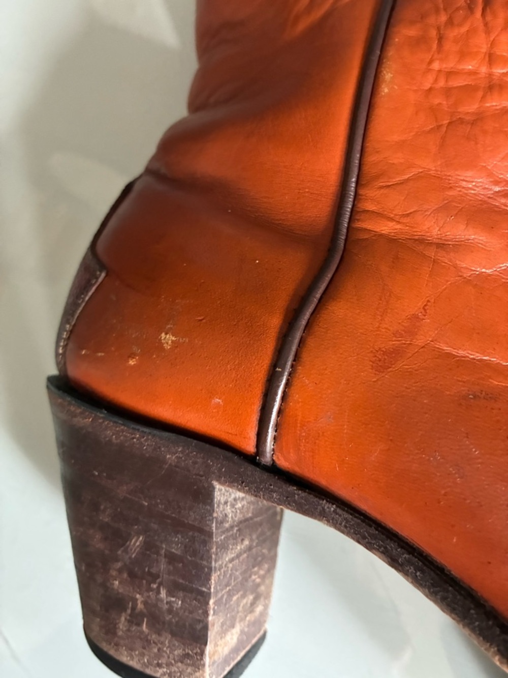 Vintage Justin Ostrich & Leather Cowboy Western Boots Size 6 - Picture 10 of 11